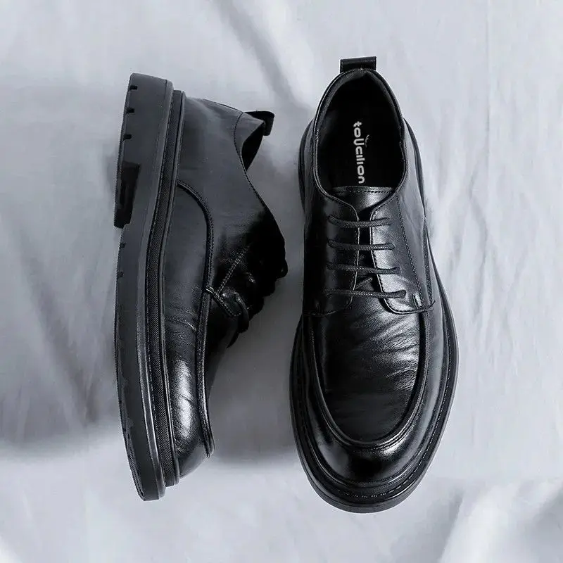 Crossfit Male - Zapatos de cuero con punta redonda